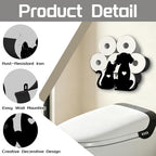 Cat & Dog Toilet Paper Holder Wall Mount/Stand for Extra 8 Rolls - Image 3