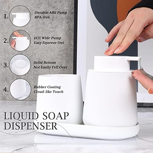 BosilunLife Ceramic Bathroom Accessories Set 3 Pcs - Image 2