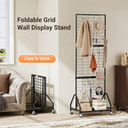 ELYKEN 2 Pack Foldable Grid Wall Panels, 5.7 x 2 FT Gridwall Display Rack - Image 3