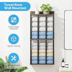 Towel Racks for Bathroom Wall Mounted, Updated 4 Bar Wall Towel Holder - Image 3