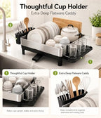 Dish Drying Rack, 17-Inch Dish Drainer for Countertop, Stainless Steel - Image 4