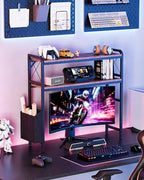 Desk Hutch Dorm with Adjustable Shelves and Side Pockets - Image 5