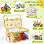 8 Pcs Large Clear Toy Storage Bags with Labels, Handles, Zippers XXL - Image 5