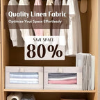 10 Pack Linen Closet Organizers And Storage, Closet Storage Bins for Closet Organization, Linen Closet Baskets Foldable Closet Organizer Bins with Clear Window For Organizing Clothing, Jeans - Image 6