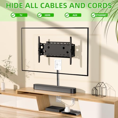 in Wall Cable Management Kit with Brush Wall Plate,AC Outlets & USB-a Ports,9ft Cord,Hide Cords Recessed Wall Outlet for TV Cable Management,HDMI Cables and Home Theater Systems - Image 4