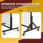 3' x 6' Grid Wall Panels Standing Wire Grid, Sturdy Display Rack with T-Base Wheels Freestanding Gridwall Panel Tower for Shows, Black - Image 5
