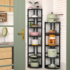 7-Tier Multifunctional Adjustable Pan & Pot Rack for Kitchen, Pan Organizer, Pot Organizer Organization & Storage, Pot Lid Organizer (Corner 7-tier wall mount) - Image 6