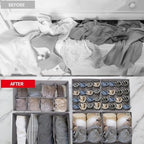 SUREMAX 10-Pack Underwear Organizer for Clothing Underwear, Sock, Bra, Grey - Image 3