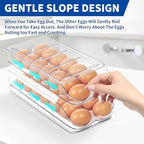 MesRosa Egg Holder for Fridge, Automatic Rolling Egg Organizer -3 Layer - Image 2