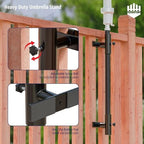 Fixed Clip Patio Umbrella Holder for Deck Railing Umbrella Base - Image 5