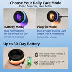 UV Toothbrush Sanitizer Holder, Dual Mode Cleaning with Ambient Lighting - Image 3