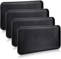 4 Pieces Shoe Tray for Entryway, Waterproof Boot Tray Shoe Mat Multi-Purpose Dog Cat Bowl Mat Pet Food Tray Boot Mat for Entryway Indoor Outdoor Floor Protection (Black,30 x 15 x 1.2 Inch) by CHENGU