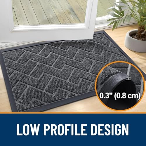 OLANLY Front Door Mat Outside 71x47, All-Season Absorbent Rubber Doormat - Image 4