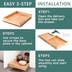 Fully Assembled Pull Out Cabinet Drawer, Wood Pull Out Cabinet Organizer, Soft Close Slide Out Pull Out Drawers for Kitchen Cabinets, Fast and Easy DIY Installation, 18”W x 21”D - Image 6