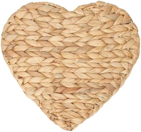 Boston International Heart-Shaped Water Hyacinth Baskets — Decorative Storage Trays — Set for Tabletop or Entryway Display, 2 Sizes, Hearts - Image 6