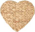 Boston International Heart-Shaped Water Hyacinth Baskets — Decorative Storage Trays — Set for Tabletop or Entryway Display, 2 Sizes, Hearts - Image 6