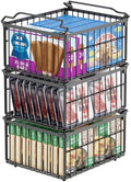 Freezer Organizer Bins, 3 Pack Enlarged Baskets for 5-9 Cu.FT Deep Freezer by MSERCUOR