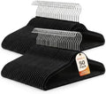 HOUSE DAY Black Velvet Hangers 50 Pack - Non Slip Felt Hangers, No Wrinkles by HOUSEDAY