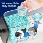 3+1+2 Pack Laundry Pods Container & Dryer Sheet Holder with Lid, Black - Image 3