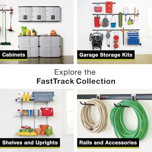 Rubbermaid Garage FastTrack Vertical Ball Rack Satin Nickel Wall Mounted Storage System Holds up to 50 pounds for Home/Garage Silver - Image 5