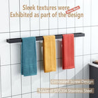 KOKOSIRI Towel Bar Matte Black Bath Towel Holder 32-Inch Kitchen Rack Stainless Steel for Bathroom Hardware Wall Mounted, 1 Pack B4008BK-L32 - Image 4
