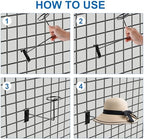 Gridwall Display Hat Retail - 10pcs Hat Helmet Rack Gridwall Accessories for Retail Store Garage(Black) - Image 5
