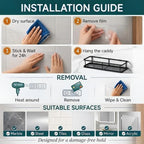 6 Pack Shower Caddy - Stainless Steel Shower Shelf for Inside Shower - Image 5