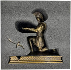 Roman Warrior Pen Holder Knight Desktop Accessories Resin Pen Holder as a Gift for Office and Home (Bronze) - Image 5