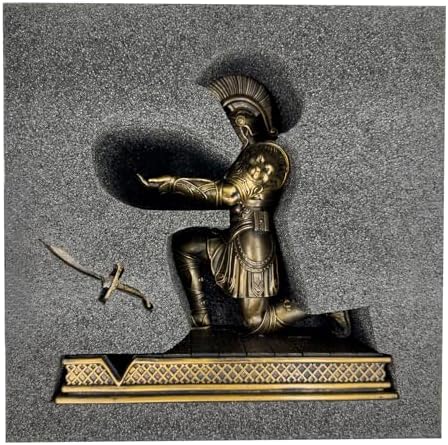 Roman Warrior Pen Holder Knight Desktop Accessories Resin Pen Holder as a Gift for Office and Home (Bronze) - Image 5