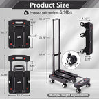 GtIiFmTe Foldable Hand Truck, Lightweight Luggage Cart for Airport Car Seat - Image 2