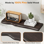 Organic Wavy Edge Floating Shelves,Hidden Brackets,2 Pack 24 in - Image 5