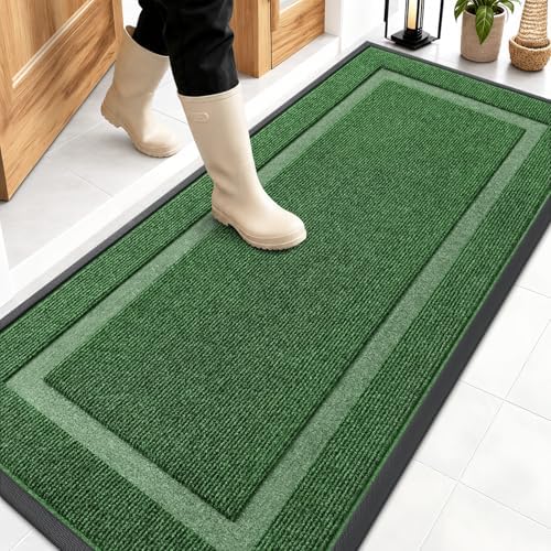 OLANLY Front Door Mat Outside 59x23, All-Season Heavy-Duty Rubber Doormat by OLANLY