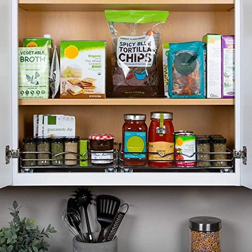 Pull Out Spice Rack for Cabinet, Spice Organizer 12 ⅜"W x 10 ⅜"D x 2 ¾"H - Image 4