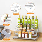 2 Pack Spice Rack Organizer for Cabinet, Depth Adjustable 4 Tier Spice Rack - Image 5