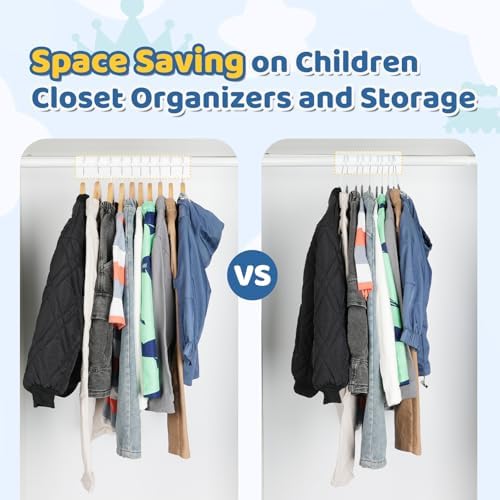 Smartor Premium 14 Inch Kids Hangers 100 Pack, Baby Velvet Hanger Non Slip - Image 3