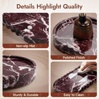 Red Marble Tray, 10" X 5" Bathroom Tray Countertop - Image 4