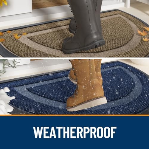 OLANLY Half Circle Front Door Mat Outside 59x34 All-Season Rubber Doormat - Image 3