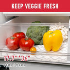 Cooyes Refrigerator Shelf Liners for French Door Fridge, 17.7" × 36" Extra Large, Non-Slip Fridge Mats Machine Washable, Refrigerator Drawer Liner for Glass Shelves Kitchen Cabinet - Image 5