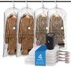 TAILI Hanging Vacuum Storage Bags for Clothes,4 Combo with Pump by TAILI