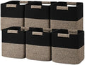 11 Inch Storage Cubes, 6 Pack Cube Storage Bins for Organizing, Cotton Rope Woven Baskets for Shelves, Bathroom, Kids Room, Closets, Baby Nursery by Degeyoyo
