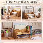 RattanView Desk File Organizer, Woven Mail Organizer Countertop, Plastic - Image 5