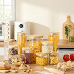 17 oz Square Glass Food Storage Containers with Airtight Bamboo Lids 12Pack - Image 2