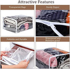 Shappy 6 Packs Clear Plastic Storage Bags with Zipper, 18 x 15 x 9 Inch - Image 4