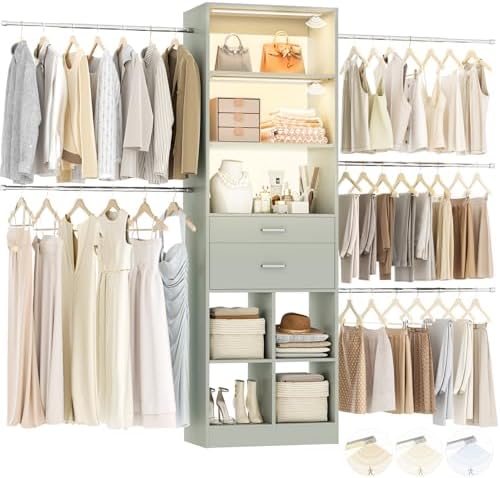 Besiost Closet System, Built in,Not Free Standing, Enclosed Storage Volume: 2.58 ft³, Crab Green by Besiost