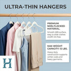 HOUSE DAY Ivory Plastic Hangers 100 Pack, Ultra-Thin Heavy Duty Non-Velvet - Image 4