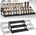 Expandable Spice Rack Organizer for Cabinet, Supports 17.6 lbs Per Tier by Holismo