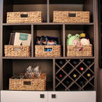 Rectangular Water Hyacinth Storage Baskets, Wicker Woven Shelves Baskets - Image 2