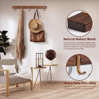 Wall Mounted Coat Rack, 5 Hooks - J Shape - Image 4