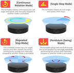 Motorized Rotating Display Stand with Remote, 7.87in 360 Electric Turntable for Display,Photography,3D Scanner Models, Motorized Lazy Susan and Photography Turntable Control Angle/Speed,Step/Swing/Continuous Rotation - Image 5