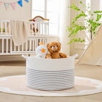 KAKAMAY Large Blanket Basket with Handles, Storage Basket for Living Room - Image 2